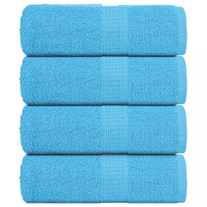 vidaXL Prosoape pentru oaspeți 4 buc turcoaz 360 g/m&sup2; 100% bumbac 136972