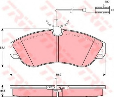 Set placute frana,frana disc FIAT DUCATO platou / sasiu (244) (2002 - 2016) TRW GDB1426 foto