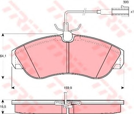 Set placute frana,frana disc PEUGEOT BOXER caroserie (230L) (1994 - 2002) TRW GDB1426