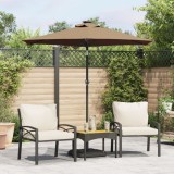 VidaXL Umbrelă soare de grădină st&acirc;lp din oțel, taupe, 225x225x212 cm 4005061