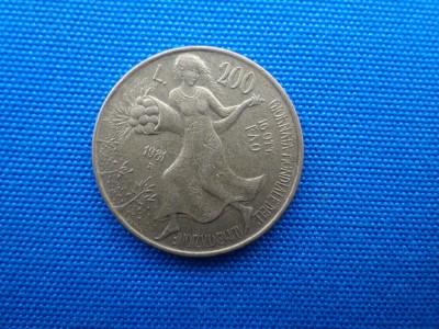 200 LIRE1981 ,ZIUA MONDIALA A ALIMENTATIEI / ITALIA foto