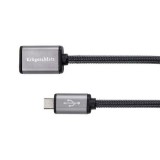 Cablu de date/incarcare Kruger&amp;amp;Matz, USB mama - micro USB tata, 0.2 m, Kruger&amp;Matz