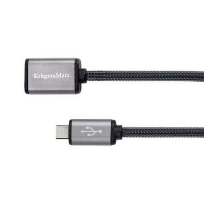 Cablu de date/incarcare Kruger&amp;amp;amp;Matz, USB mama - micro USB tata, 0.2 m foto