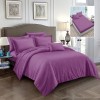 Lenjerie Pat Dublu Damasc Satinat Polycotton 6 Piese Elastic Mov A704, 160x200/180x200 cm, Ralex Pucioasa