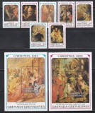 Grenada Grenadine 1990 - Crăciun - Picturi de Rubens, Serie + 2 Colite, SET COMPLET, MNH