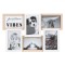 Rama foto decorativa, Callena, cu 6 pozitii, lemn, tip colaj, alb, 45 x 29cm