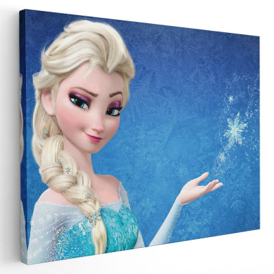 Tablou afis Elsa Frozen desene animate 2184 Tablou canvas pe panza CU RAMA 60x90 cm foto