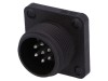Conector Circular Soclu HIRSCHMANN IP67, 7 Pini, Montaj Panou, Carcasa 14S, Argintat, CM02E14S-61P