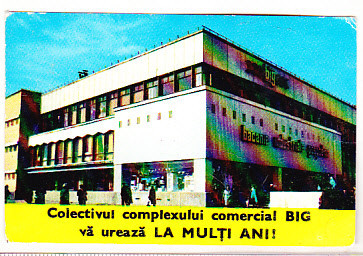 bnk cld Calendar de buzunar Complexul comercia BIG Ploiesti 1979 foto