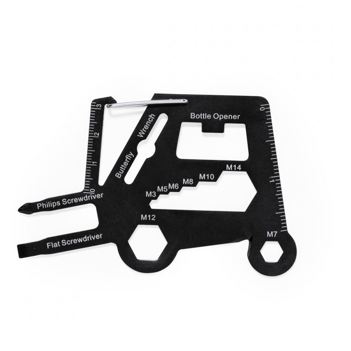 TruckTool 14 in 1, Gadget Multifunctional de Buzunar, pentru Pasionati de Aventura
