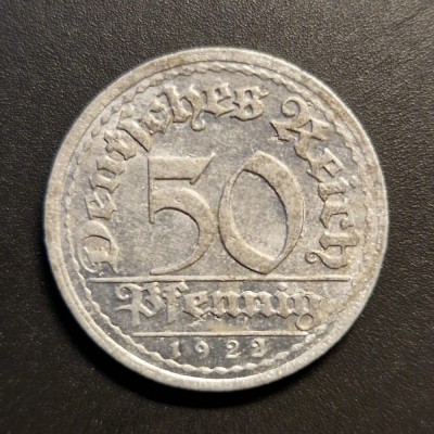 50 Pfenning 1922 (F) &amp;ndash; Stuttgart foto
