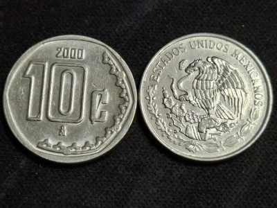 Mexic 2000 - 10 centavos, circulata foto