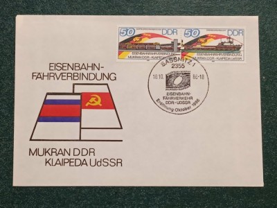 DDR 1986 - transport, FDC foto