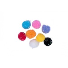 Pompoane cu diametru 20 mm,multicolor,35 bucati set