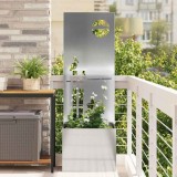 Cumpara ieftin Ghiveci de Grădină cu Panou Decorativ Argintiu 50 x 140 cm