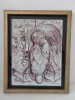 Olah Miklos &ndash; lucrare originala in tus, compozitie fantastica, expresionista cu accente suprarealiste (2002), Portrete, Cerneala, Altul