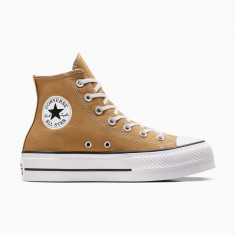 Converse tenisi Chuck Taylor All Star Lift femei, culoarea bej, A07210C