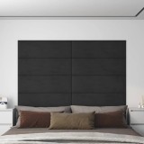 vidaXL Panouri de perete 12 buc. negru 90x30 cm catifea 3,24 m&sup2;