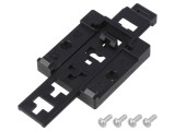 BOPLA Maner pentru sina DIN Negru Accesorii Carcase cu Suruburi Montare DIN-UCH