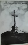 Carte postala, Crucea de pe varful Omul si Caraimanul, 1942
