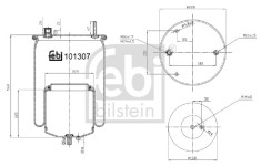 FEBI BILSTEIN 101307 Burduf, suspensie pneumatica