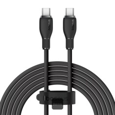 CABLU alimentare si date Baseus Pudding Series, Fast Charging Data Cable pt. smartphone, USB Type-C la USB Type-C 100W, 1.2m, negru &quot;P10355702111-B1&quot;