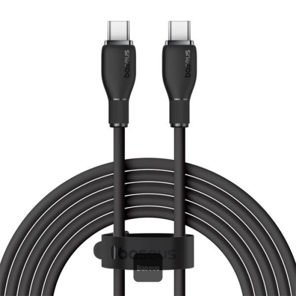 CABLU alimentare si date Baseus Pudding Series, Fast Charging Data Cable pt. smartphone, USB Type-C la USB Type-C 100W, 1.2m, negru &quot;P10355702111-B1&quot;