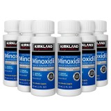 Solutie Kirkland Minoxidil 5%, tratament impotriva caderii parului, 6 luni, barba, scalp, alopecie