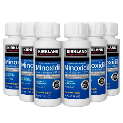 Solutie Kirkland Minoxidil 5%, tratament impotriva caderii parului, 6 luni, barba, scalp, alopecie foto