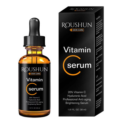 Ser cu Vitamina C 20% si Acid Hialuronic antirid anti-imbatranire iluminator Roushun 30ml foto