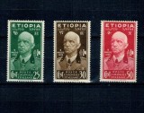 Etiopia Italiana 1936 - Regele Victor Emanuel, serie incompleta nestampilata, cu sarniere