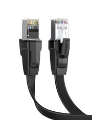 PATCH CORD U/FTP Ugreen Cat8, &quot;NW134&quot; fire din cupru, flat cable, viteza maxima 40 Gbps, 2m, negru &quot;70672&quot; (timbru verde 0.08 lei) - 6957303876723