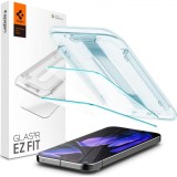 Set 2 folii sticla cu sistem de montare Case friendly Spigen GLAStR EZ FIT compatibil cu Google Pixel 9 / 9 Pro, Transparente