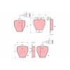 Set placute frana fata TRW, Audi A6 (C4), 06.94-10.97, A6 Avant (C4), 06.94-12.1997, A8, 1994-2005, Fata; puntea fata; Sistem de franare : hidraulic
