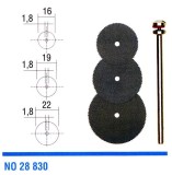 Set discuri pentru debitare Proxxon Micromot &Oslash;16/19/22mm din oțel elastic, 3 piese