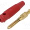 Conector banană 4mm mufă 30A 60V roșie Hirschmann T&amp;M