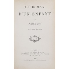 LE ROMAN D &#039; UN ENFANT par PIERRE LOTI , 1890