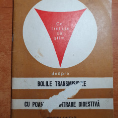 carte de medicina - bolile transmisibile cu poarta de intrare digestiva- 1970