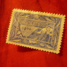 Timbru Canada 1951 Resurse Peste , val.1$ albastru fara guma