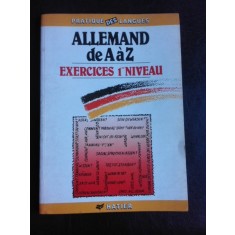 Allemand de A a Z, exercices 1er niveau