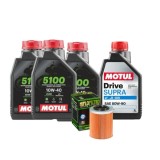 Cumpara ieftin Kit Schimb Ulei Motul CF Moto CForce 450 520 550: 5100 10W40, HD 80W90, Filtru Hiflo HF152