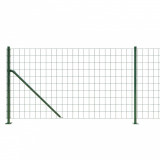 Gard plasa de sarma cu bordura, verde, 1x25 m GartenMobel Dekor, vidaXL