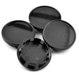 Set 4 capace centrale pentru jante aliaj, 69 mm, negre, montaj prin clipsare