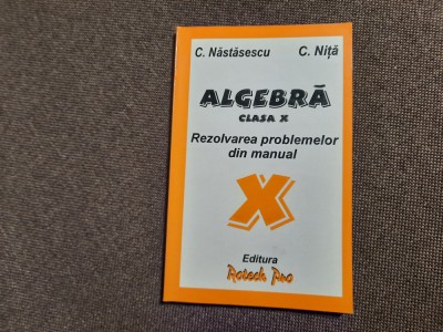 ALGEBRA CLASA A X A REZOLVAREA PROBLEMELOR DIN MANUAL C NASTASESCU C NITA foto
