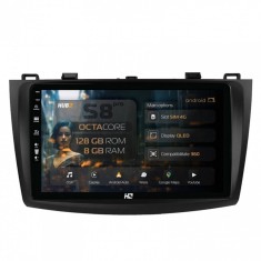 Navigatie Mazda 3 (2009-2013) 8GB RAM Android 13 Octacore Slot Sim 4G DSP GPS Wi-FI Carplay Android Auto USB Bluetooth Waze Touchscreen 9 Inch