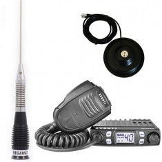 Promotie statie radio CB Avanti Micro + antena Megawatt ML100 + baza 145 foto