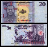 SWAZILAND █ ESWATINI █ bancnota █ 20 Emalangeni █ 2024 █ UNC █ necirculata