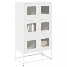 vidaXL Dulap &icirc;nalt, alb, 68x39x123 cm, oțel