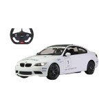 Masina cu telecomanda BMW M3 Rastar, 32.3 x 14.8 x 13.9 cm, 5 x AA, 10 km/h, tractiune 2 WD, anvelope cauciuc, Alb