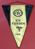 Fanion Hochei 1969 - EV F&uuml;ssen (Leoparzii F&uuml;ssen) echipă de hochei pe gheață - Germania (43x30 cm)